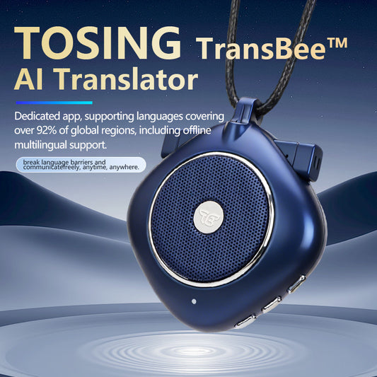 TransBee T1｜Traductor con IA de doble micrófono diseñado para entornos ruidosos: voz nítida en viajes, mercados y reuniones