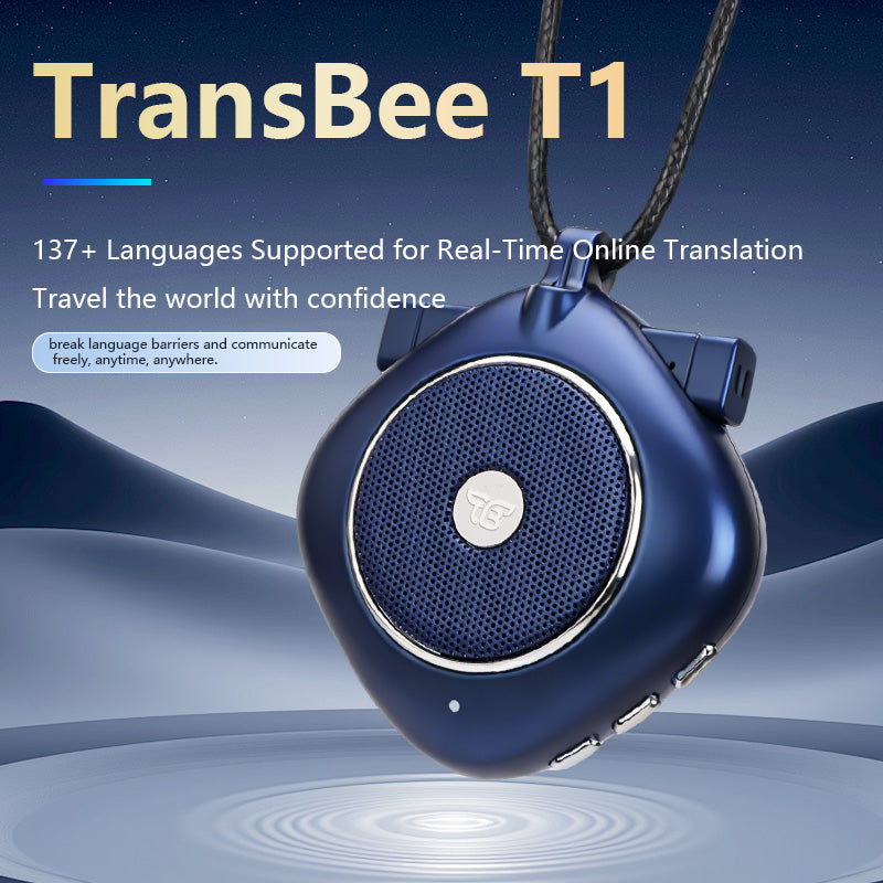 TransBee T1｜Traductor con IA de doble micrófono diseñado para entornos ruidosos: voz nítida en viajes, mercados y reuniones