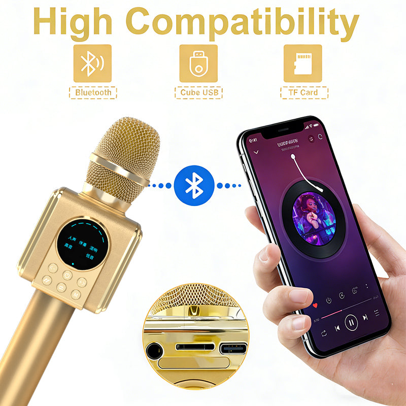 TOSING G5 Portable Karaoke Microphone with Speaker, 80W High-Power Sound, Bluetooth Handheld Mic for Parties, Singing, Home & Outdoor Use